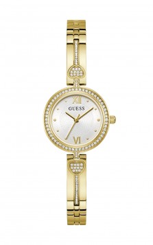 GUESS LOVELY Crystals Gold Stainless Steel Bracelet GW0655L2