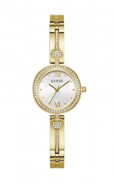 GUESS LOVELY Crystals Gold Stainless Steel Bracelet GW0655L2 