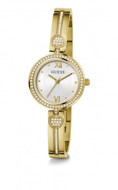 GUESS LOVELY Crystals Gold Stainless Steel Bracelet GW0655L2 