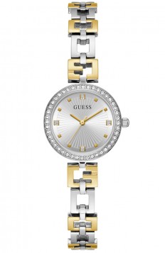 GUESS Lady-G Crystals Two Tone Stainless Steel Bracelet GW0656L1