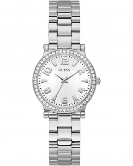 GUESS Fawn Crystals Silver Stainless Steel Bracelet GW0686L1