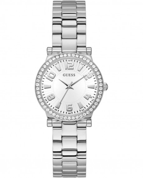 GUESS Fawn Crystals Silver Stainless Steel Bracelet GW0686L1 