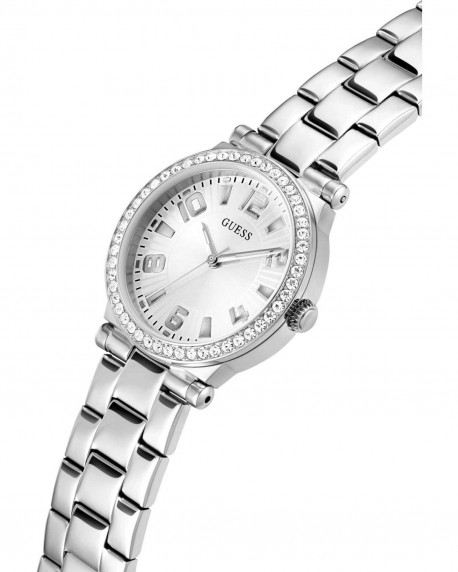 GUESS Fawn Crystals Silver Stainless Steel Bracelet GW0686L1 