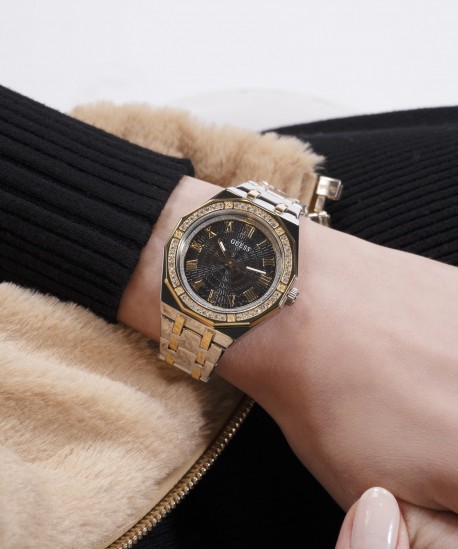 GUESS DESIRE Crystals Two Tone Stainless Steel Bracelet GW0770L4 