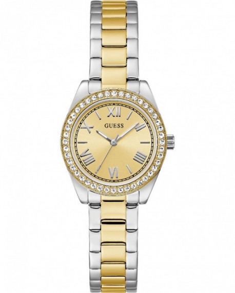 Ρολόι GUESS Mini Luna Crystals Two Tone Stainless Steel Bracelet GW0841L2 