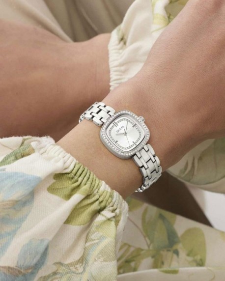 GUESS Hazel Crystals Silver Stainless Steel Bracelet GW1018L1 