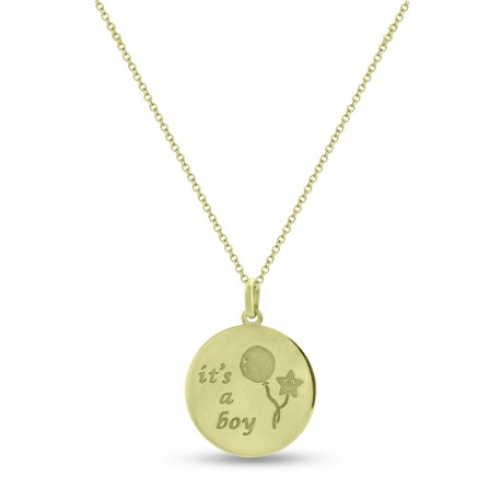 Κολιέ Χρυσό, 14 Καράτια, it's a boy oro2641 