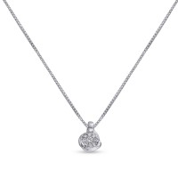 Κολιέ Λευκόχρυσο 18 Καράτια Με Διαμάντια oro2878