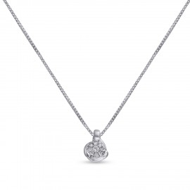 Κολιέ Λευκόχρυσο 18 Καράτια Με Διαμάντια oro2878