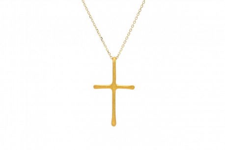 Σταυρός Με Αλυσίδα Χρυσός 9 Καράτια oro1141 