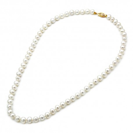 Κολιέ Mε Mαργαριτάρια Fresh Water Pearl,Χρυσό 14 Καρατίων oro1587 