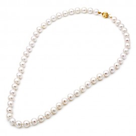 Κολιέ Mε Mαργαριτάρια Fresh Water Pearl 7,0-8,0MM  , Χρυσό 14 Καρατίων 110142