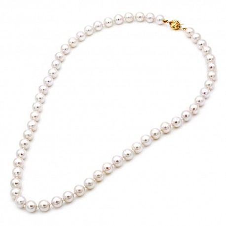 Κολιέ Mε Mαργαριτάρια Fresh Water Pearl 7,0-8,0MM  , Χρυσό 14 Καρατίων 110142 