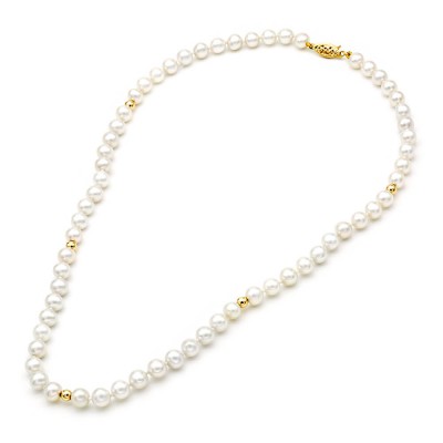 Κολιέ Mε Mαργαριτάρια Fresh Water Pearl,Χρυσό 14 Καρατίων oro1588