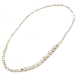 Κολιέ Mε Mαργαριτάρια Fresh Water Pearl Χρυσό 14 Καράτια oro1562