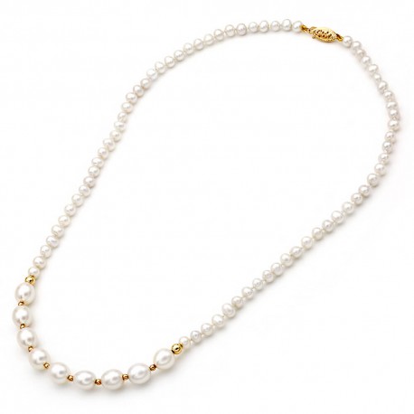 Κολιέ Mε Mαργαριτάρια Fresh Water Pearl,Χρυσό 14 Καρατίων oro1582 