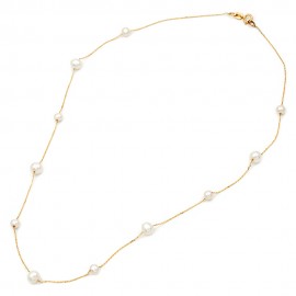 Κολιέ Mε Mαργαριτάρια Fresh Water Pearl,Χρυσό 14 Καρατίων oro1581