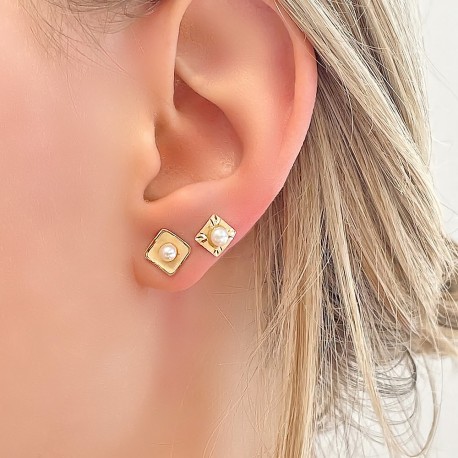 Σκουλαρίκια Mε μαργαριτάρια Fresh Water Pearl Χρυσά 14 Καράτια oro1531 