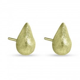 Σκουλαρίκια Χρυσά Ματ Σταγόνες 14 Καράτια oro2936
