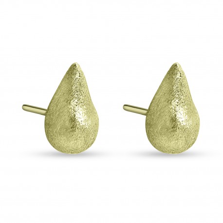 Σκουλαρίκια Χρυσά Ματ Σταγόνες 14 Καράτια oro2936 