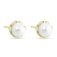Σκουλαρίκια Χρυσά 14 Καράτια Με Μαργαριτάρια 7-7,5 mm oro2921