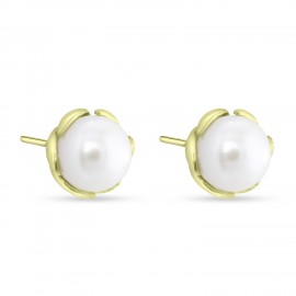 Σκουλαρίκια Χρυσά 14 Καράτια Με Μαργαριτάρια 7-7,5 mm oro2921