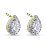 Σκουλαρίκια Χρυσά Σταγόνες 14 Καράτια Με Ζιργκόν oro2918