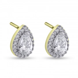 Σκουλαρίκια Χρυσά Σταγόνες 14 Καράτια Με Ζιργκόν oro2918