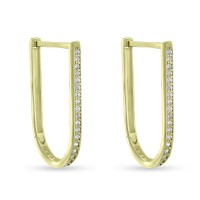 Σκουλαρίκια Κρίκοι Χρυσά 14 Καράτια με Ζιργκόν oro2908