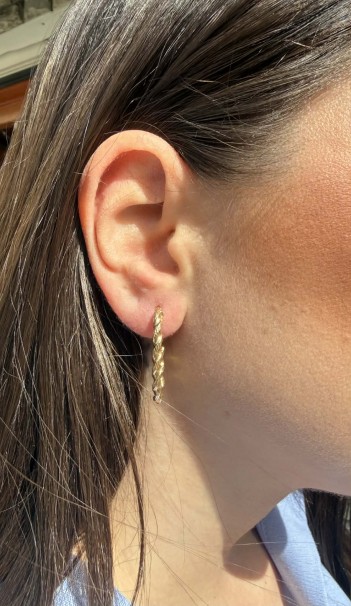 Σκουλαρίκια Κρίκοι Χρυσά 14 Καράτια oro2910 