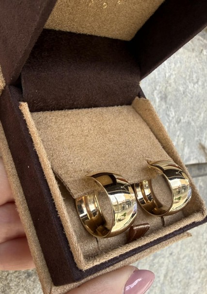 Σκουλαρίκια Κρίκοι Χρυσά 14 Καράτια oro2912 