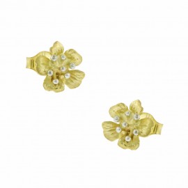 Σκουλαρίκια Χρυσά Λουλούδι 9 Καράτια oro1703