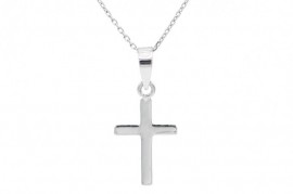 Σταυρός Με Αλυσίδα Λευκόχρυσό 14 Καράτια oro1849