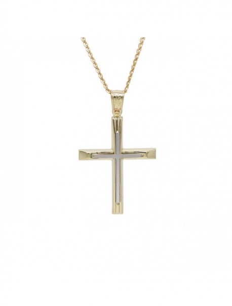 Σταυρός Ανδρικός Χρυσός 14 Καράτια Με Αλυσίδα oro2126 