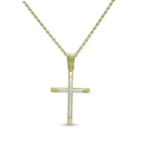 Σταυρός Με Αλυσίδα,Χρυσός,14 Καράτια oro2852