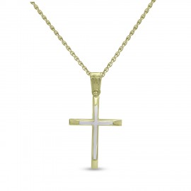 Σταυρός Με Αλυσίδα,Χρυσός,14 Καράτια oro2852
