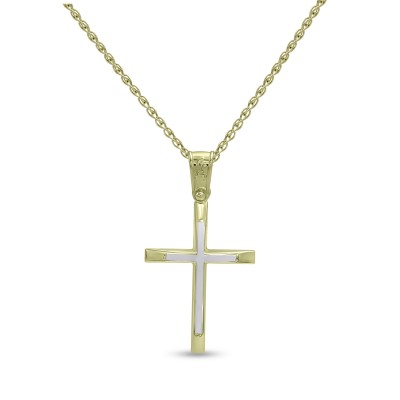 Σταυρός Με Αλυσίδα,Χρυσός,14 Καράτια oro2852
