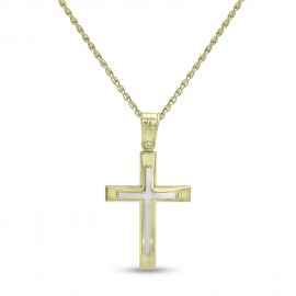 Σταυρός Με Αλυσίδα,Χρυσός,14 Καράτια oro2853