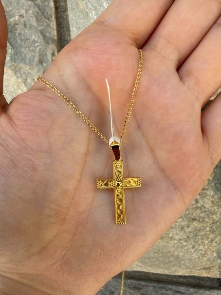 Σταυρός Με Αλυσίδα, Χρυσός 9 Καράτια oro3050 