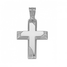 Σταυρός Triantos Λευκόχρυσος 14 Καράτια Χωρίς Αλυσίδα 1.2.1193