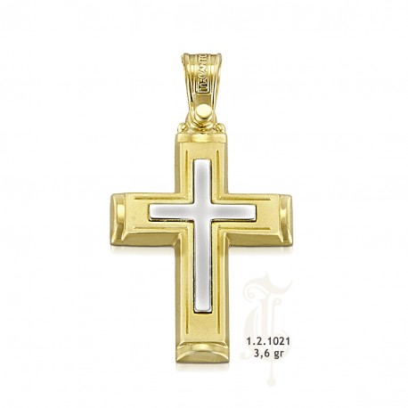 Σταυρός Ανδρικός Χρυσός 14 Καράτια TRIANTOS 1.2.1021 