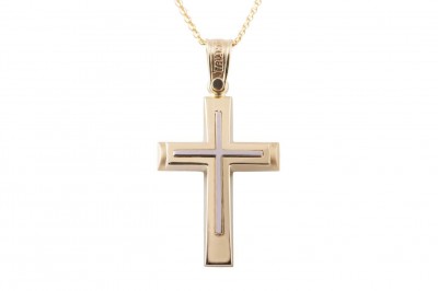 Σταυρός Triantos Χρυσός 14 Καράτια Με Αλυσίδα 1.2.1162