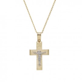 Σταυρός Ανδρικός Χρυσός 14 Καράτια Με Αλυσίδα oro795