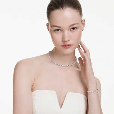 Swarovski Σετ Una Angelic Σετ (3), Στρογγυλή κοπή, Λευκό, Επιμετάλλωση ροδίου 5367853 