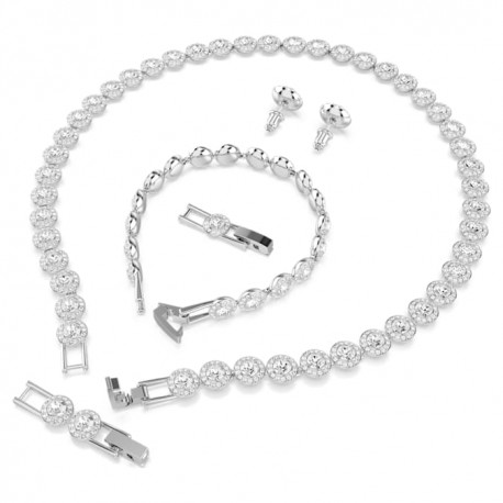 Swarovski Σετ Una Angelic Σετ (3), Στρογγυλή κοπή, Λευκό, Επιμετάλλωση ροδίου 5367853 