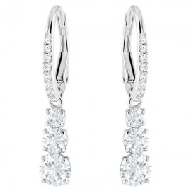 Swarovski Σκουλαρίκια Attract Trilogy, Λευκά, Επιμετάλλωση ροδίου 5416155