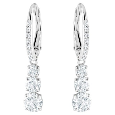 Swarovski Σκουλαρίκια Attract Trilogy, Λευκά, Επιμετάλλωση ροδίου 5416155 Swarovski Σκουλαρίκια Attract Trilogy, Λευκά, Επιμετάλλωση ροδίου 5416155