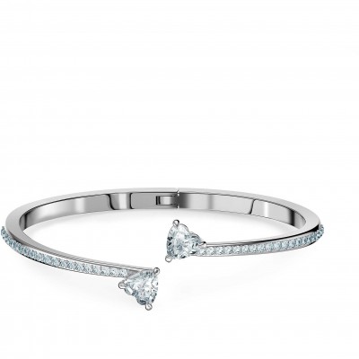 Swarovski Attract Soul Heart Bangle Βραχιόλι, Επιπλατινωμένο Με Κρύσταλλα 5518814