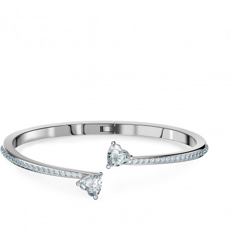 Swarovski Attract Soul Heart Bangle Βραχιόλι, Επιπλατινωμένο Με Κρύσταλλα 5518814 