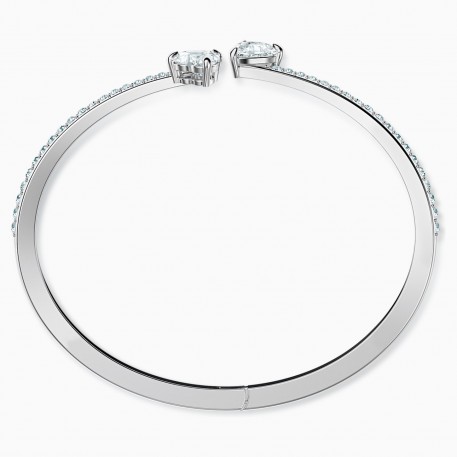 Swarovski Attract Soul Heart Bangle Βραχιόλι, Επιπλατινωμένο Με Κρύσταλλα 5518814 